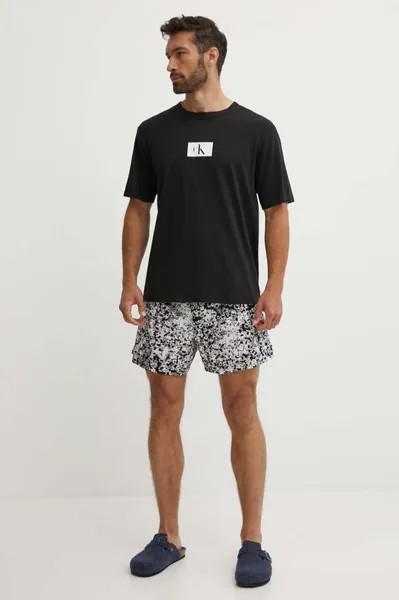 Хлопковая пижама Calvin Klein Underwear, черный
