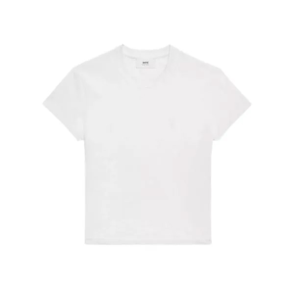 Футболка t-shirt mit weißem ami de coeur logo white white Ami Paris, белый