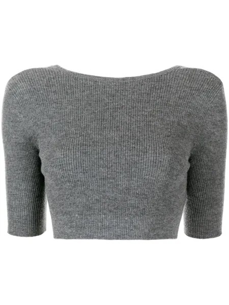 Укороченный топ Liza с открытой спиной Cashmere In Love, черный