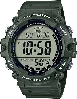 Японские наручные  мужские часы Casio AE-1500WHX-3A. Коллекция Digital