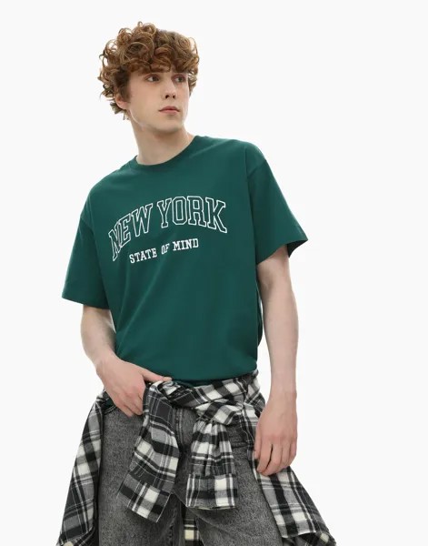 Футболка мужская Gloria Jeans BKT014173 зеленая M