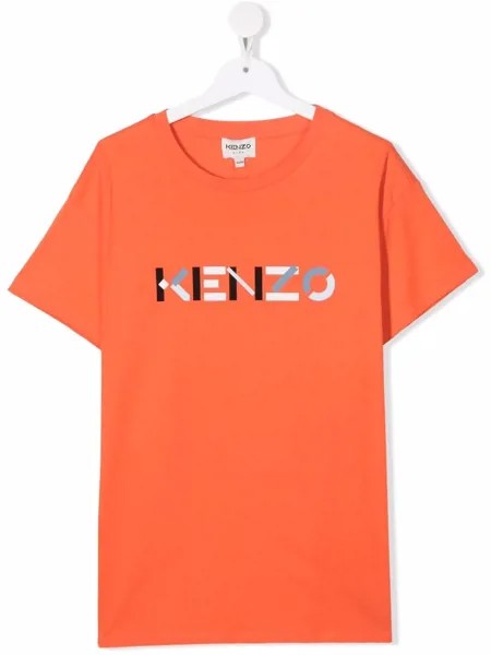 Kenzo Kids футболка из органического хлопка с логотипом