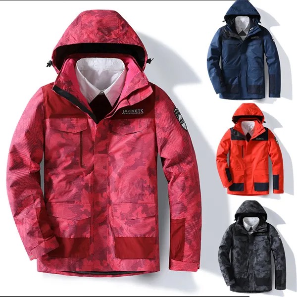 Мужские и женские Зимние флисовые уличные куртки, водонепроницаемая ветрозащитная теплая спортивная камуфляжная ветровка, куртка для альп...