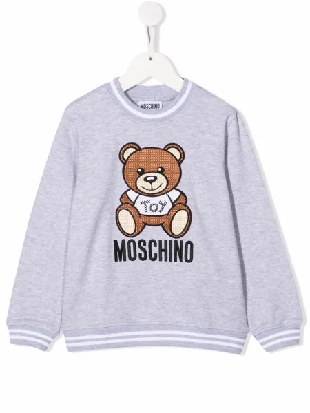 Moschino Kids толстовка Teddy с вышитым логотипом