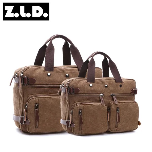 Однотонный рюкзак для мужчин, дорожная вместительная холщовая сумка-мессенджер, мужские холщовые сумки, ранец