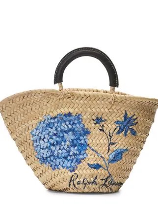 Ralph Lauren Collection плетеная сумка-тоут с цветочным узором