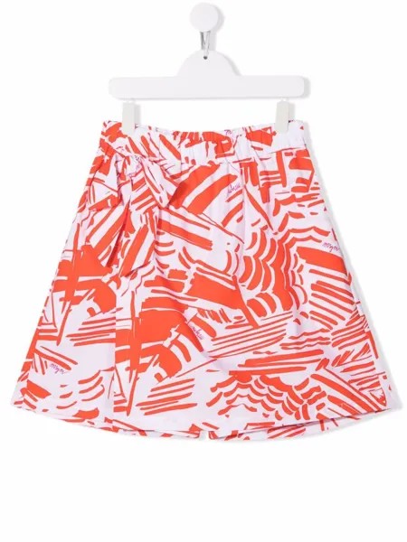 MSGM Kids футболка с абстрактным принтом