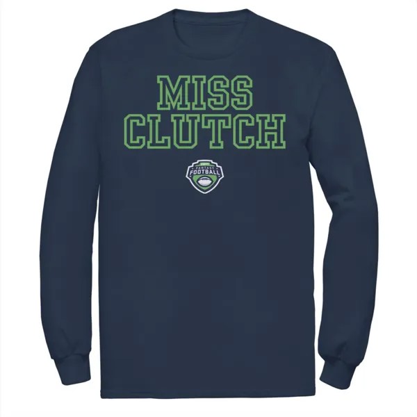 Мужская футболка с длинным рукавом и текстовым логотипом ESPN Miss Clutch Licensed Character
