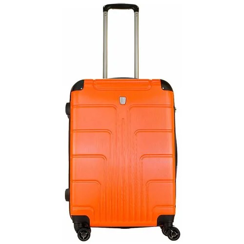 Чемодан Luyida300905, пластик, поликарбонат, опорные ножки на боковой стенке, 60 л, размер M, оранжевый