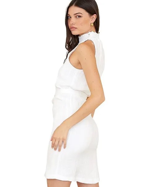 Платье bella dahl Smocked Collar Belted Dress, белый