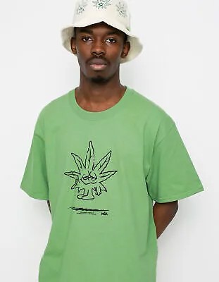 HUF Easy Green T-Shirt Мужская зеленая черная спортивная одежда Спортивная повседневная футболка