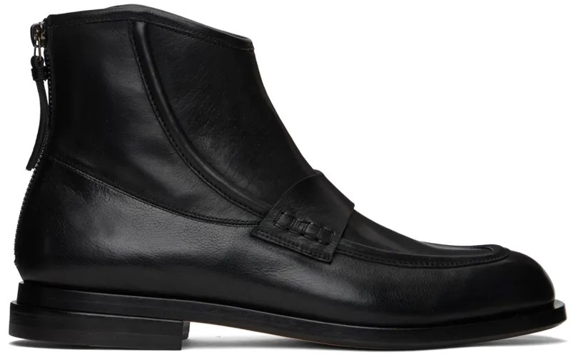 Эксклюзивные черные ботинки на молнии SSENSE Carnaby Morgan TAAKK