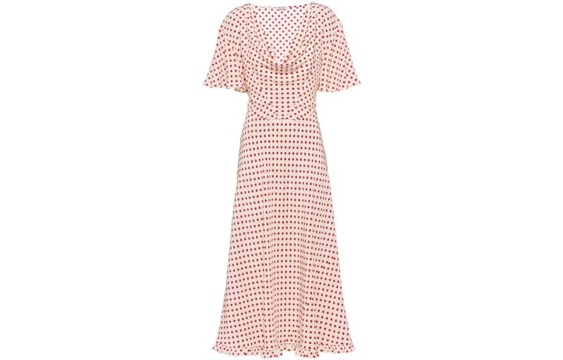 Платье с короткими рукавами женское розовое Miu Miu
