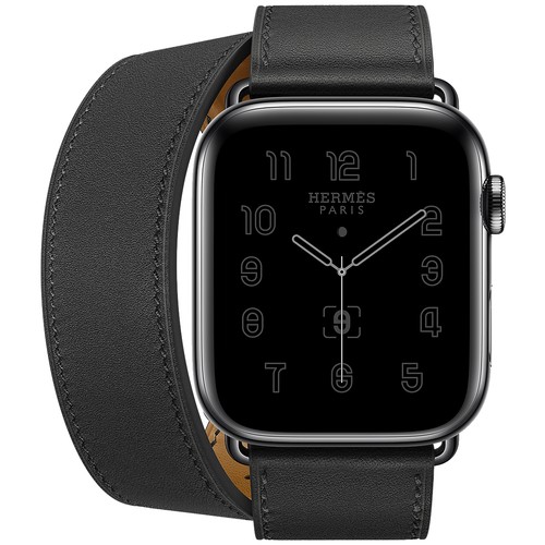 Часы Apple Watch Hermès Series 6 GPS + Cellular 44mm Space Black Stainless Steel Case with Double Tour (Noir)