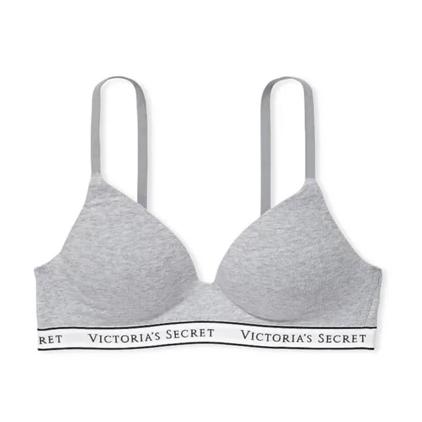 Бюстгальтер без косточек Victoria's Secret The T-shirt Lightly-Lined, серый