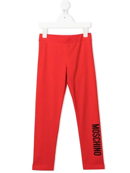 Moschino Kids легинсы с логотипом