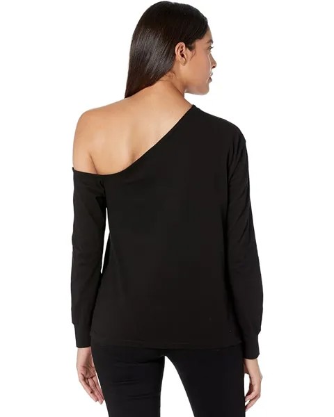 Футболка с длинным рукавом MONROW Off Shoulder Long Sleeve Tee, черный