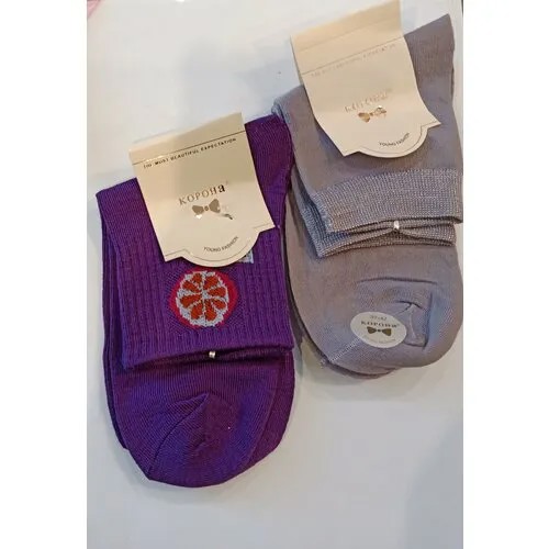 Женские носки Корона, размер 37-42, фиолетовый