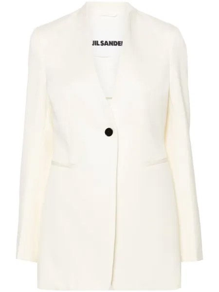 Jil Sander шерстяной однобортный пиджак, нейтральный цвет