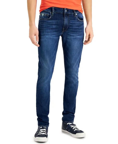 Мужские джинсы скинни с накладными карманами Eco GUESS