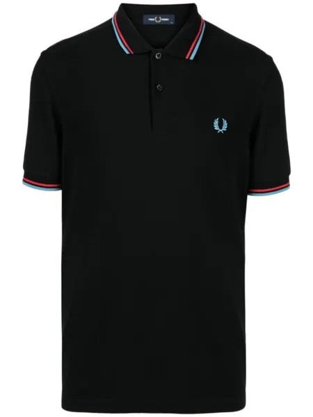 Fred Perry рубашка поло с вышитым логотипом, черный