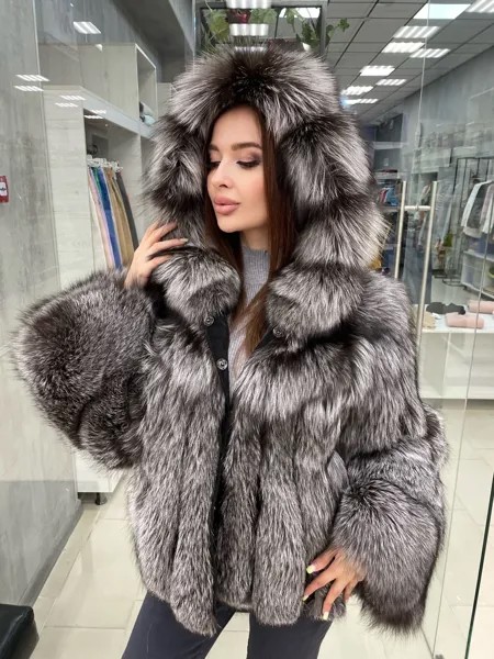 Полушубок женский Sibilla Furs Arbuzchb серебристый 48