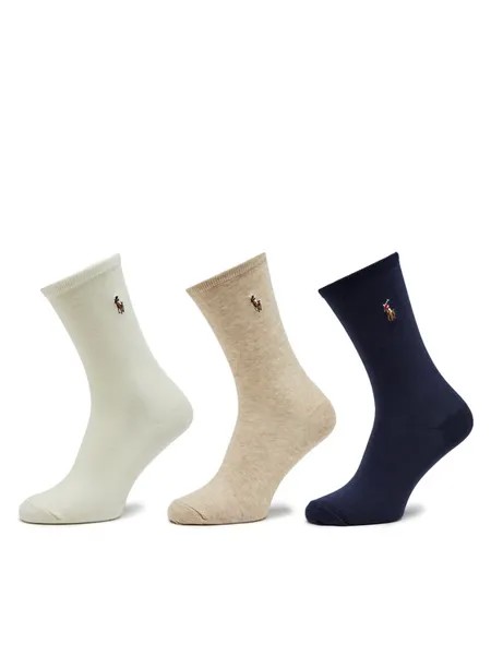 Комплект из 3 высоких женских носков Polo Ralph Lauren, мультиколор
