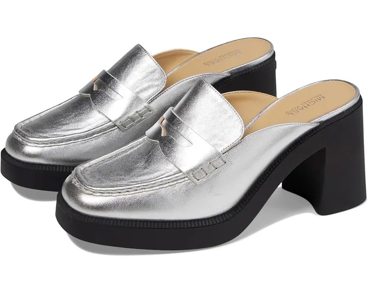 Туфли MICHAEL Michael Kors Eden Platform Mule, серебряный