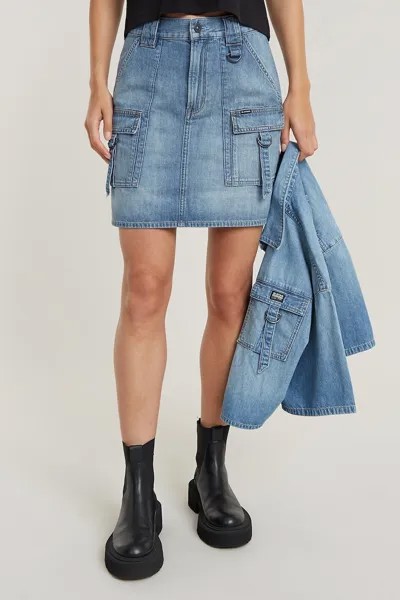 Джинсовая короткая юбка Victoria G-Star Raw, синий