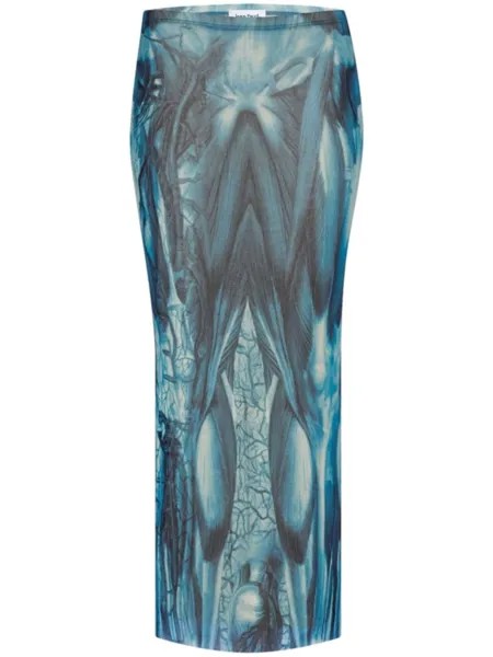 Jean Paul Gaultier юбка Экорше, синий
