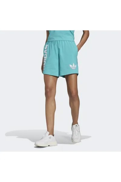 Спортивные шорты - Бирюзовый - Нормальная талия adidas, бирюзовый