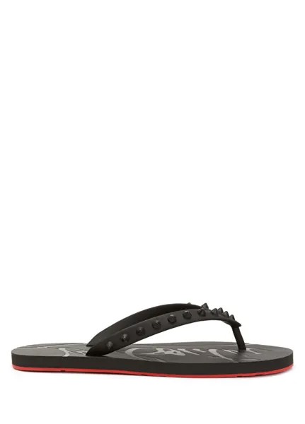 Loubi черные мужские тапочки Christian Louboutin