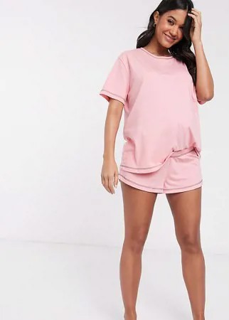 Трикотажные шорты от пижамы ASOS DESIGN Maternity-Розовый