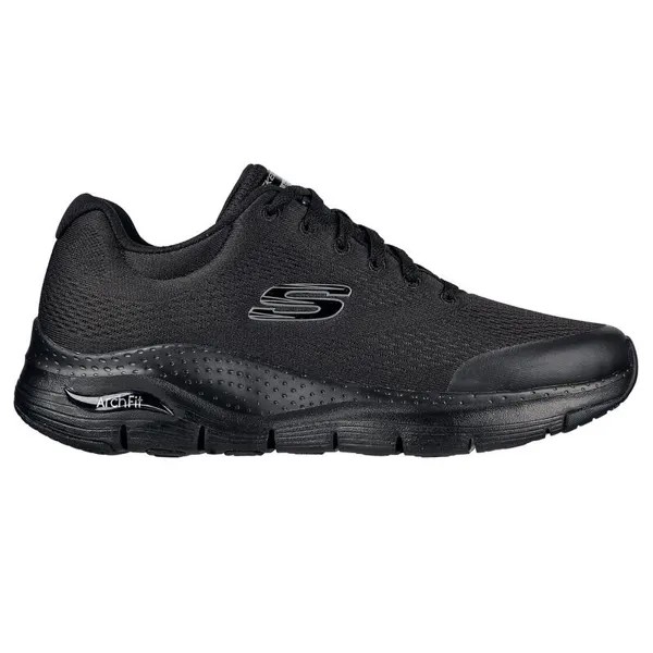 Мужские спортивные кроссовки Skechers для ходьбы 232040_BBK Черный со шнурками