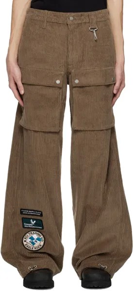 Коричневые брюки карго с передними карманами Reese Cooper