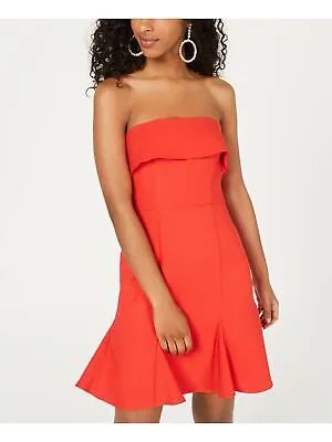 TEEZE ME Женское оранжевое коктейльное платье без рукавов без бретелек для подростков 7\8