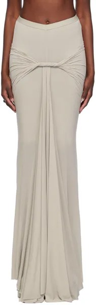 Кремового цвета Макси-юбка с перекручиванием Rick Owens