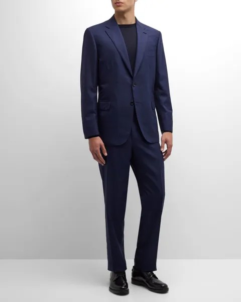 Мужской клетчатый костюм Windowpane в тон Brioni