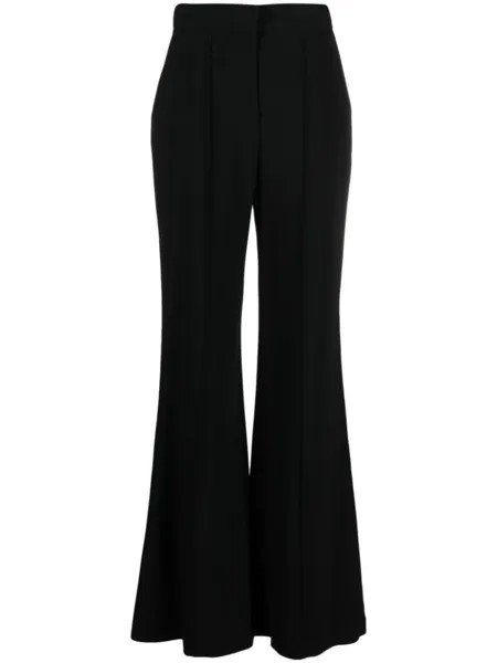 Elie Saab расклешенные креповые брюки, черный