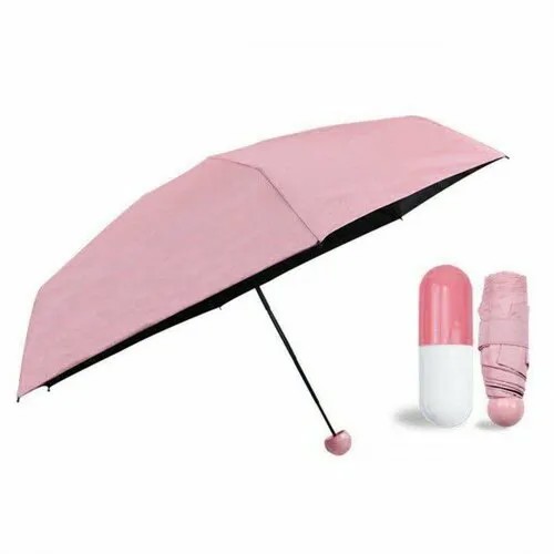 Мини-зонт механика, 3 сложения, купол 100 см., 6 спиц, чехол в комплекте, розовый