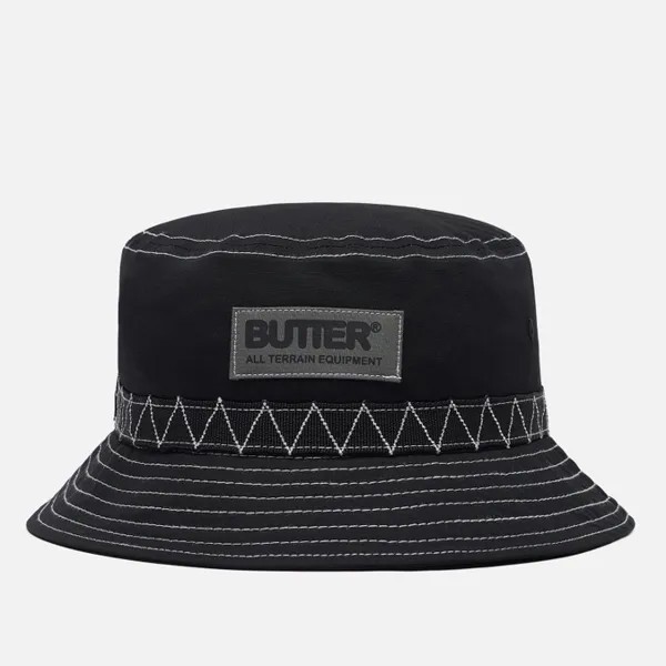 Панама Butter Goods Terrain Contrast Stitch чёрный, Размер ONE SIZE