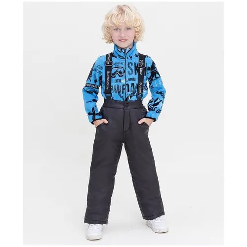 Брюки Button Blue размер 110, черный