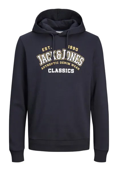 Толстовка Jack & Jones Hoodie 'Logo', темно-синий