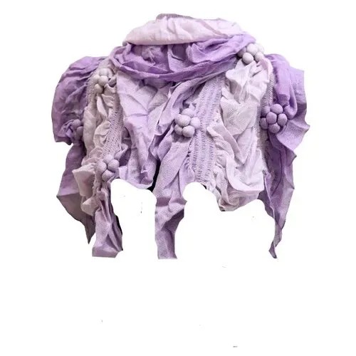 Шарф Crystel Eden,160х50 см, фиолетовый, белый