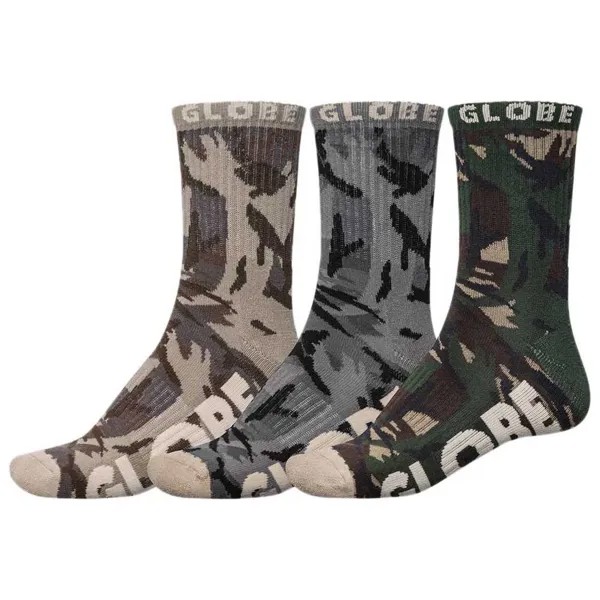 Носки Globe Eco Camo Crew 3 шт, разноцветный