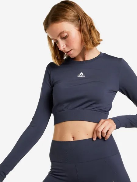 Лонгслив женский adidas Aeroknit Seamless, Синий
