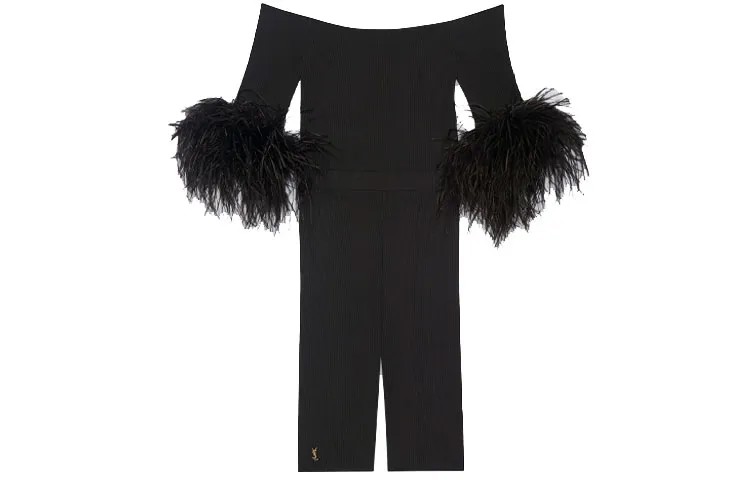 SAINT LAURENT Женский комбинезон, цвет Black