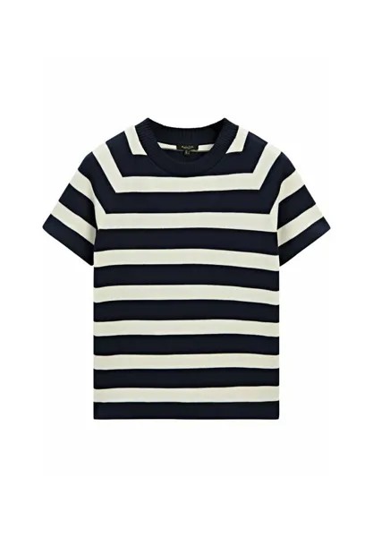 Футболка с принтом SHORT SLEEVE WITH RAGLAN Massimo Dutti, цвет white