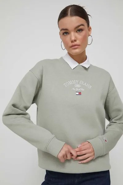 Фуфайка Tommy Jeans, зеленый