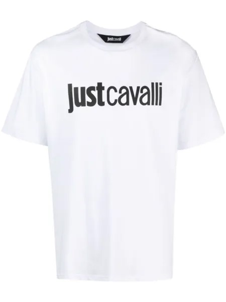 Just Cavalli футболка с логотипом, белый